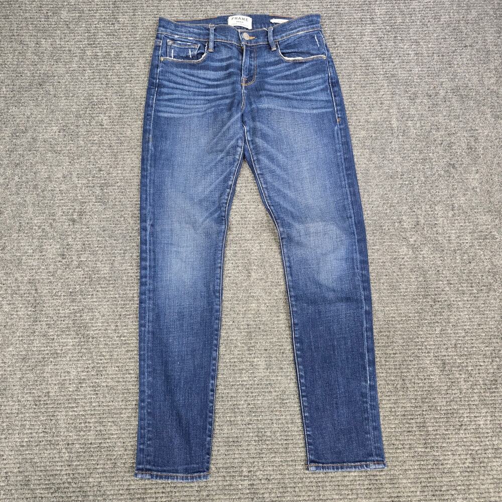 FRAME Le Garcon Jeans Womens 27x29 Medium Wash Slim Boyfriend Stretch Denim
